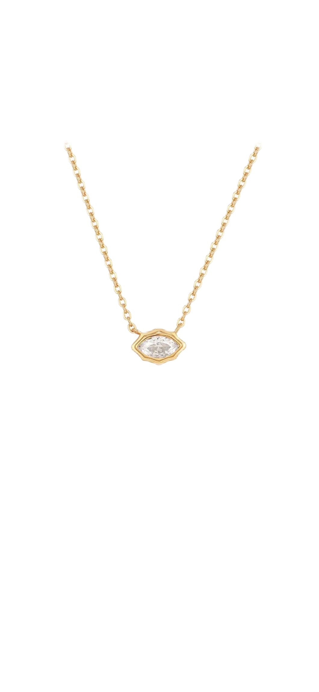 The Avery Oval  Crystal Necklace