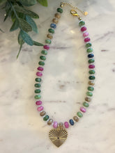 Load image into Gallery viewer, The Addy Beaded Heart Charmed Necklace
