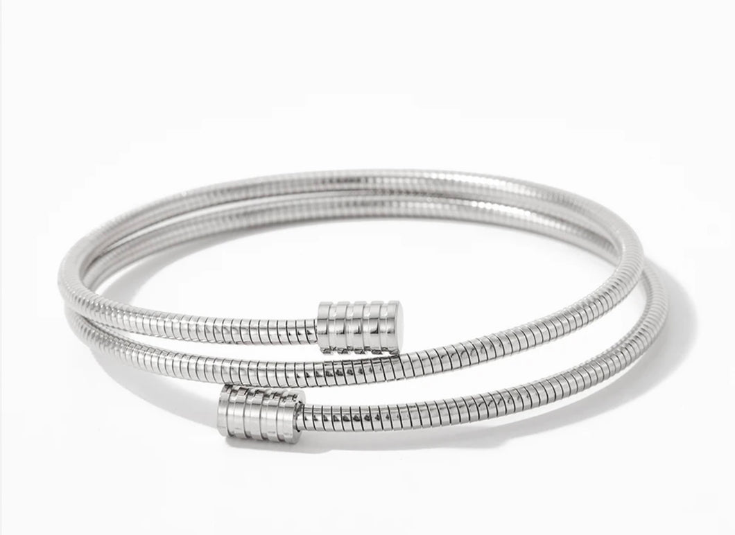 Daria Wrap Bracelet- Silver