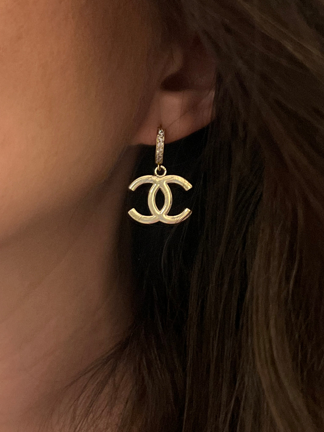 Repurposed Gold Charm Earrings
