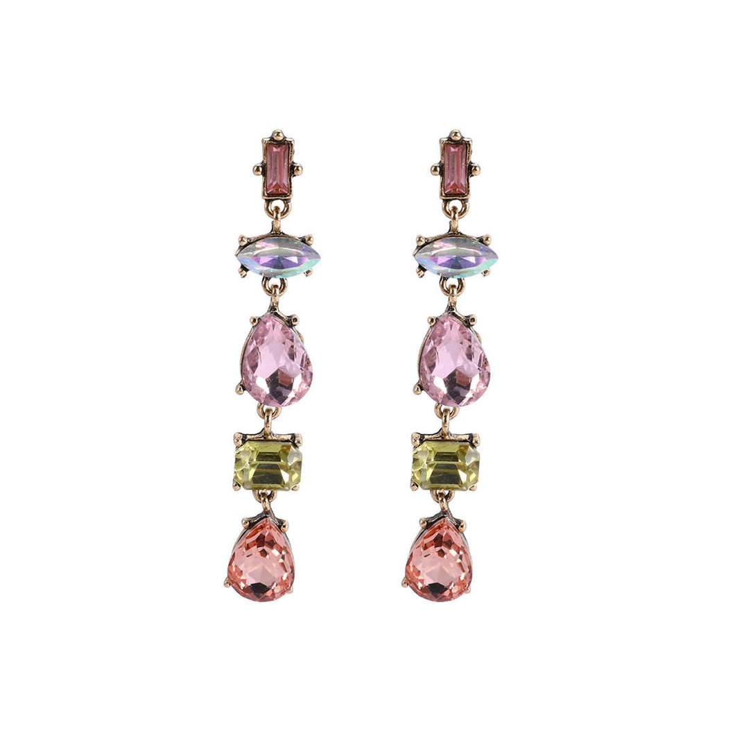 Aria Drop Earrings - Pink