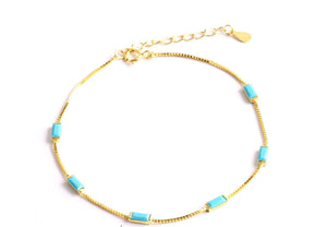 Luna Candy Bracelet - Gold/Turqouise