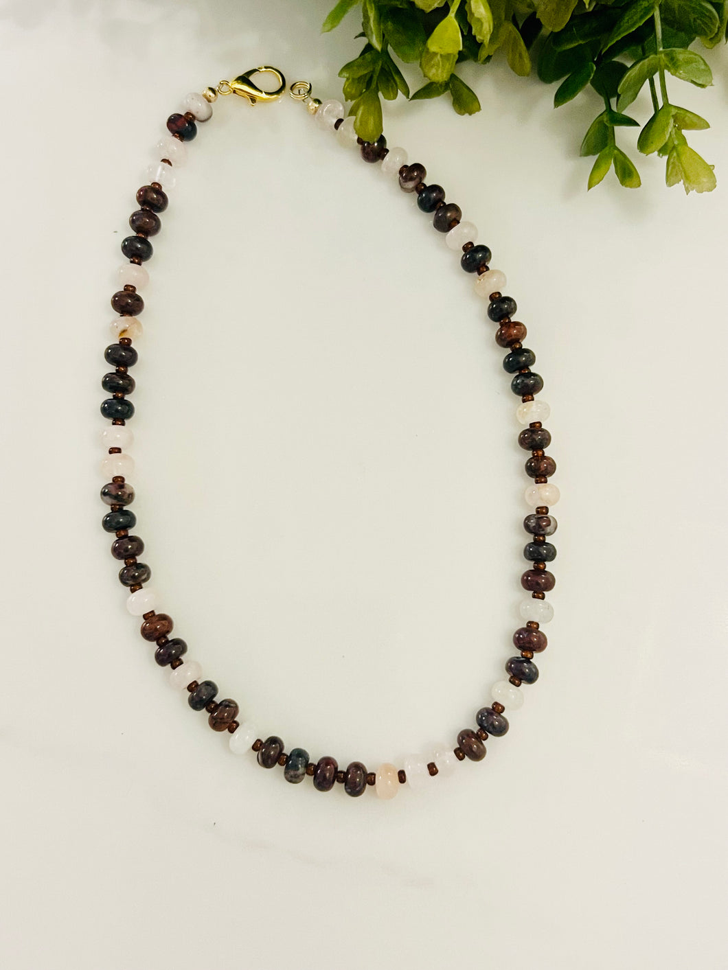 The Browned Beaded Necklace