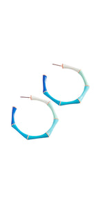 Blue Ombre Bamboo Hoops