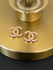 Repurposed Pearl Button Earrings