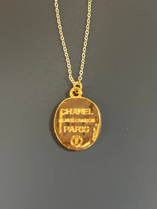 Repurposed Designer Gold Charm Necklace
