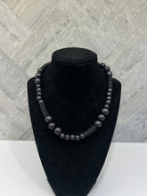 Load image into Gallery viewer, Black Wooden Beaded Necklace
