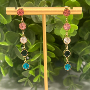 Abbie Earrings- Gold & Multicolor