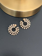 Load image into Gallery viewer, Pearl Circular Stud Earrings
