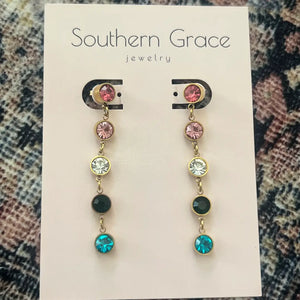 Abbie Earrings- Gold & Multicolor