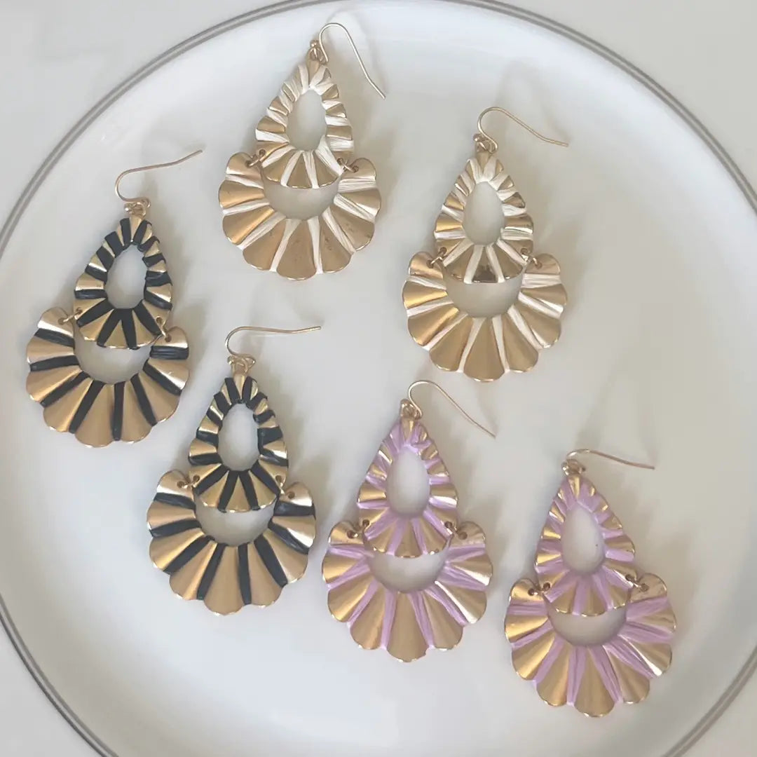 Aria Earrings White