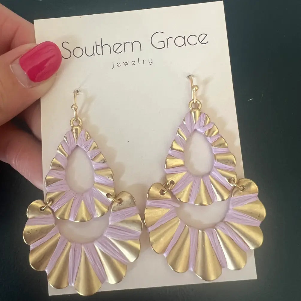 Aria Earrings - Lavender