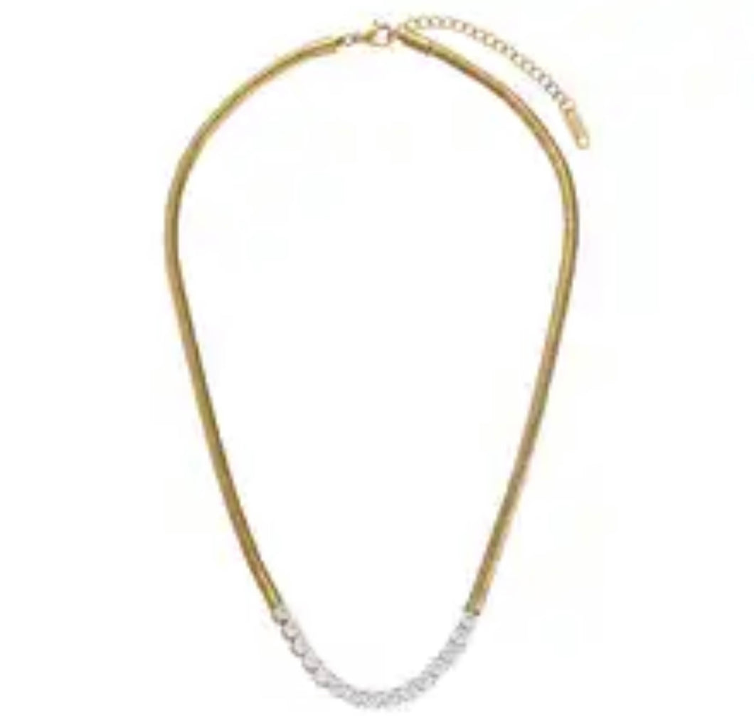 Giselle Necklace - Gold & Clear