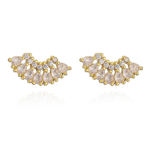 Giselle Stud Wing Earrings - Clear