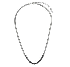 Giselle Necklace - Silver & Black