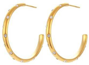 Harper Hoop Earrings - Clear