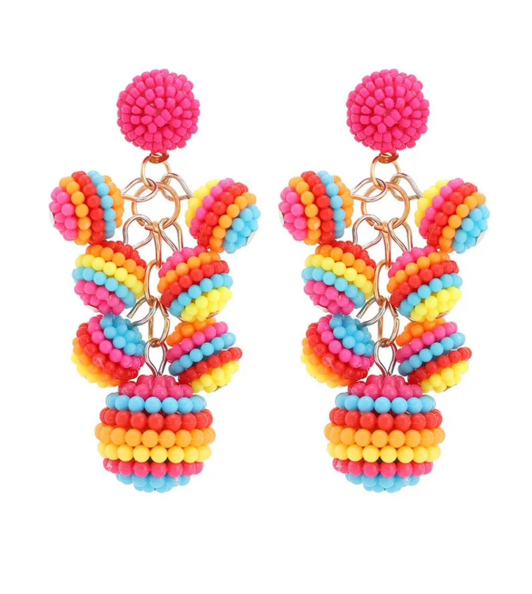 Colorful Bead Earrings