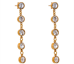 Abbie Earrings- Gold & Clear