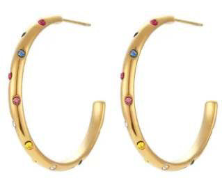 Harper Hoop Earrings - Colorful