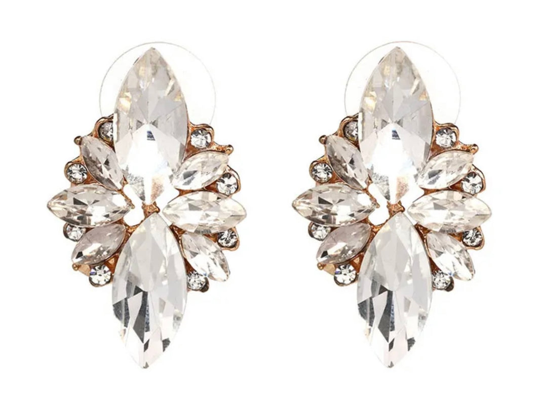 Giselle Stud Earrings - Clear